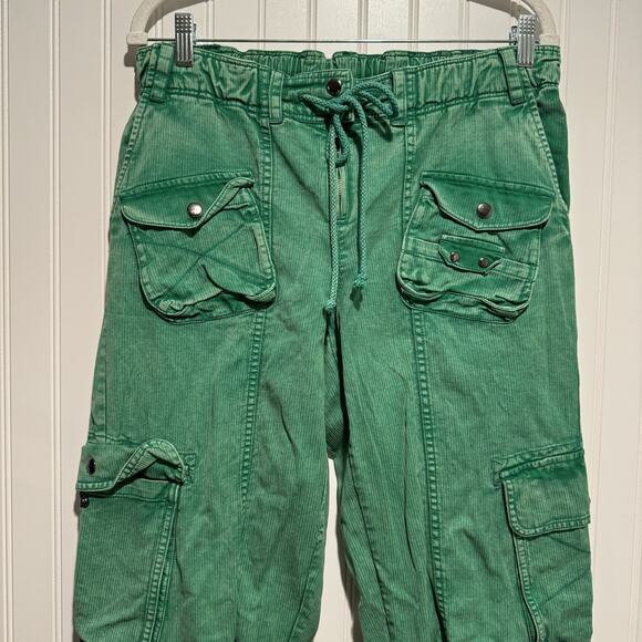 Free People We The Free Tahiti Cargo Pants Green Size Small - Picture 3 of 8